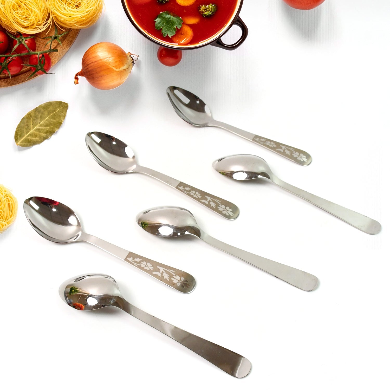 Stainless Steel Table Spoons Set of 6 Stainless Steel Table Spoons Set of 6